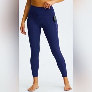 NWT Fabletics Ultimate Hold 7/8 Leggings, High Waisted, Side Pockets, Dark Blue